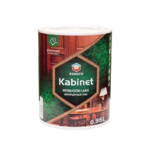 Лак для внутренних работ ESKARO Kabinet 20 бесцветный 0.95л.