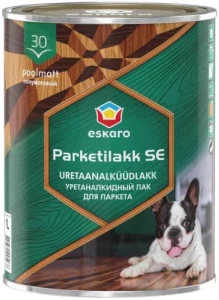 Лак ESKARO паркетный 0,8 кг полуматовый.
