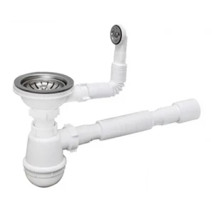Сифон М1055Е KRONOPLAST мойка с круглым переливом евро