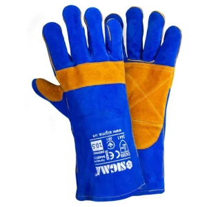 Перчатки краги сварщика р10,5, класс ВС (синие) Sigma (9449321)