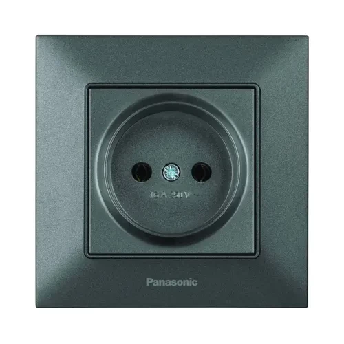 Розетка PANASONIC Arkedia Slim дымчатая 1-я б/3 WNTC0201-2DG Розетка PANASONIC Arkedia Slim дымчатая 1-я б/3 WNTC0201-2DG