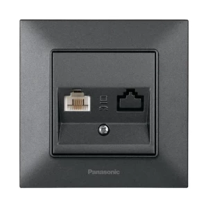 Розетка PANASONIC Arkedia Slim дымчатая компьютерная WNTC0404-2DG