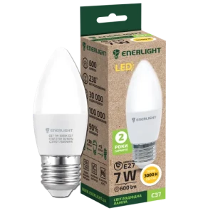 Лампа LED ENERLIGHT E27 9Вт C37 4100К