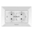 Розетка 2-я с/с белая Arkedia Slim Panasonic WNTC0205-2WH-UA, арт. 18317 (шт.)