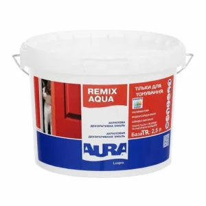 Эмаль акриловая AURA Luxpro Remix Aqua TR полуматовая 2,5л