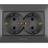 Розетка PANASONIC Arkedia Slim дымчатая 2-я б/3 WNTC0204-2DG