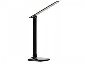 Лампа настольная LED Luxel TL-12В 10W 650Lm 4000K D черная ночн.USB каб.+орган.+сенс.кн.