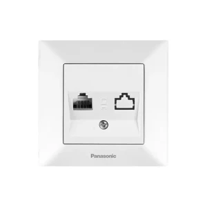 Розетка PANASONIC Arkedia Slim компьютерная RJ45 CAT5e белая WNTC0404-2WH-UA
