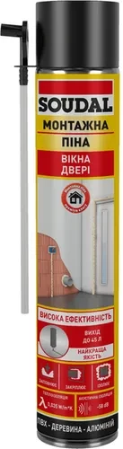 Пена монтажная SOUDAL "Окна-двери" ручная 750мл 45л Пена монтажная SOUDAL "Окна-двери" ручная 750мл 45л