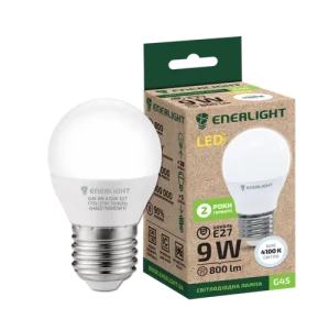 Лампа LED ENERLIGHT Е27 9Вт G45 4100К