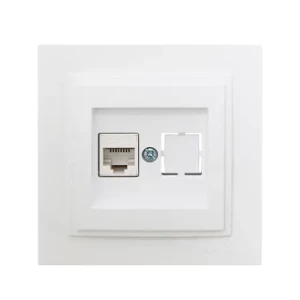 Розетка компьютерная. белая (RJ45 CAT6) Mono Electric DESPINA 102-190005-125