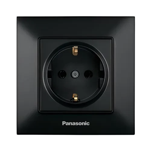 Розетка PANASONIC Arkedia Slim черная 1-я с заземлением WNTC0202-2BL Розетка PANASONIC Arkedia Slim черная 1-я с заземлением WNTC0202-2BL