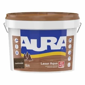 Деревозащитное средство AURA Lasur Aqua акриловый 9л палисандр