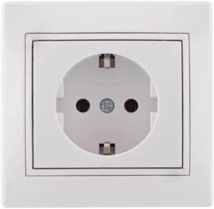 Розетка LEZARD Mira 1-я белая с заземлением 701-0202-122B