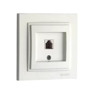 Розетка телефонная цифровая (623К САТ3) белая Mono Electric DESPINA 102-190005-124