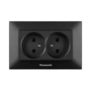 Розетка PANASONIC Arkedia Slim черная 2-я б/3 WNTC0204-2BL