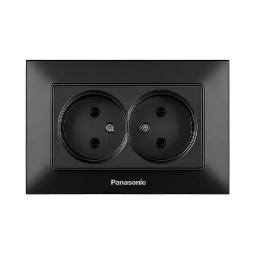 Розетка PANASONIC Arkedia Slim черная 2-я б/3 WNTC0204-2BL Розетка PANASONIC Arkedia Slim черная 2-я б/3 WNTC0204-2BL