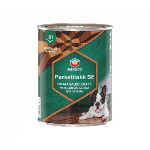 Лак ESKARO Parketilakk SE 30 алкидно-уретановый для пола 1л бесцветный Лак ESKARO Parketilakk SE 30 алкидно-уретановый для пола 1л бесцветный