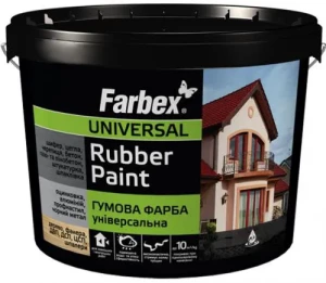 Краска FARBEX 12кг резиновая графит