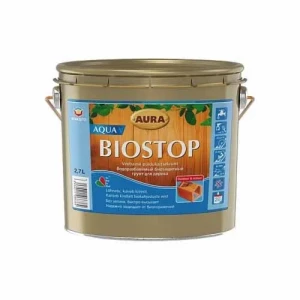 Грунтовка биозащитная AURA Biostop Aqua V для дерева бесцветная 2.7л.