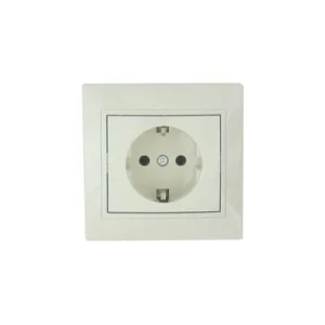 Розетка LEZARD Mira 1-я крем с заземлением 701-0303-122B
