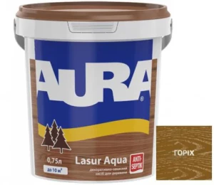 Деревозащитное средство AURA Lasur Aqua акриловое 0,75л орех
