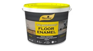 Эмаль акриловая MAXIMA для дерева и бетонных полов 3л красно-коричневая.