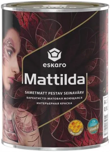 Краска ESKARO Mattilda 0,95л глубокоматовая для стен и потолков. Краска ESKARO Mattilda 0,95л глубокоматовая для стен и потолков.