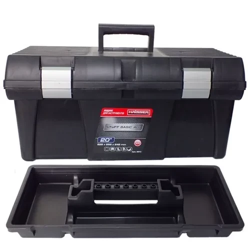 Ящик для инструмента HAISSER 20'' Stuff Basic Alu 525*256*246мм Ящик для инструмента HAISSER 20'' Stuff Basic Alu 525*256*246мм