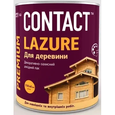 Лазурь для дерева Каштан 0,75кг ДНЕПР КОНТАКТ Лазурь для дерева Каштан 0,75кг ДНЕПР КОНТАКТ