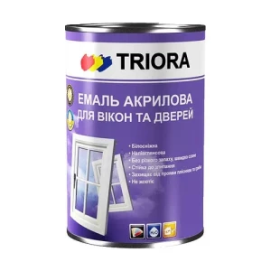 Эмаль акриловая TRIORA для окон и дверей 0,75л.
