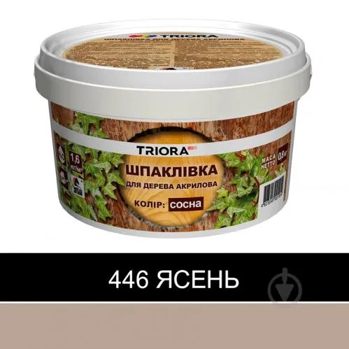 Шпаклевка ТRIORA для дерева 0,8 кг 446 ясень Шпаклевка ТRIORA для дерева 0,8 кг 446 ясень
