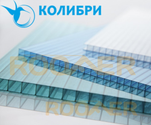 Сотовый поликарбонат Колибри 16мм (цветной)