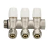 Коллектор KARRO 3/4*16*3 с перекрывающим вентилем белый косой