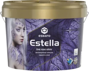 Краска ESKARO Estella 2,7л матовая для стен и потолков.