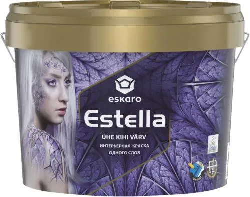 Краска ESKARO Estella 2,7л матовая для стен и потолков. Краска ESKARO Estella 2,7л матовая для стен и потолков.