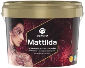Краска ESKARO Mattilda 9,5л глубокоматовая для стен и потолков.