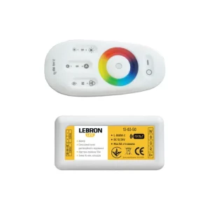 Контроллер LEBRON L-RGBW-C. DC 12/24V 6Ax4канала (белый сенсорный пульт) 13-83-50