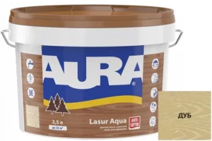 Деревозащитное средство AURA Lasur Aqua акриловое 2,5л дуб