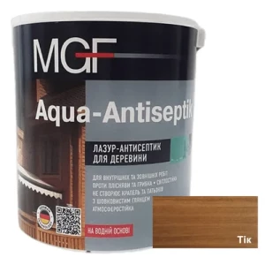 Лазурь MGF Aqua-Antiseptik тик 0.75л