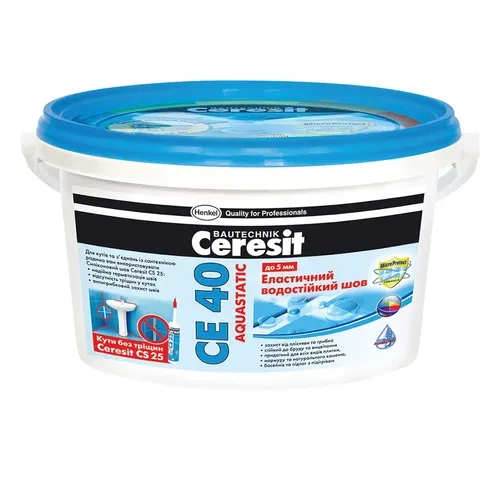Затирка CERESIT СЕ-40 светло-серая 2кг Затирка CERESIT СЕ-40 светло-серая 2кг
