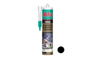 Силикон аквариумный AKFIX 100AQ 280мл 340г черный