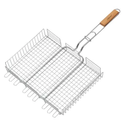 Решетка гриля глубокая Maestro 40*30*6см из деревян.ручкой MR-1003 Решетка гриля глубокая Maestro 40*30*6см из деревян.ручкой MR-1003
