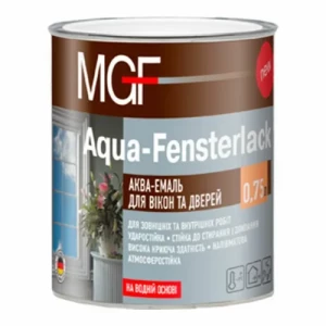 Эмаль акриловая MGF Aqua-Fensterlack для окон и дверей 0,75л