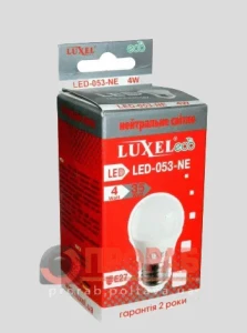 Лампа LED LUXEL Е27 4Вт P-45 шар 4000К 053-NE