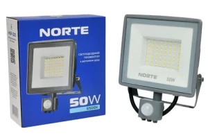 Прожектор NORTE 50W с датчиком движения 6500K 1-NSP-1225