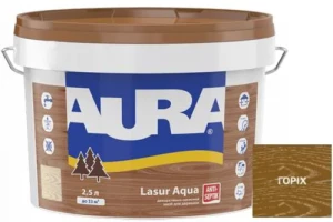 Деревозащитное средство AURA Lasur Aqua акриловое 2,5л орех