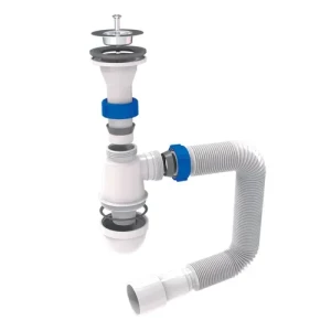 Siphon Tau Washbasin Высвобождение нержавеющей стали нержавеющей стали 1 1 \ 4 32 \ 50 мм 9841753