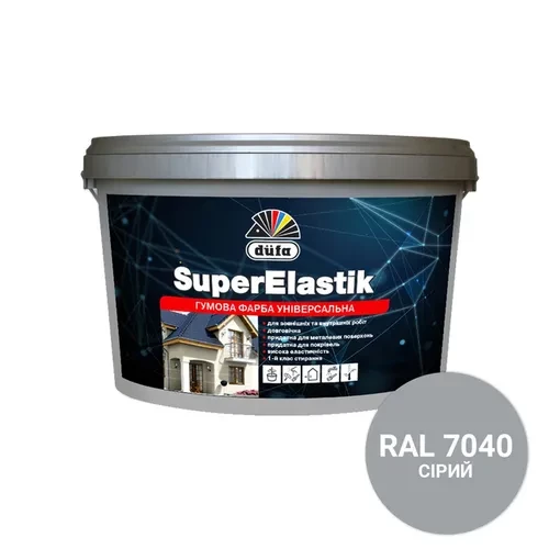 Краска резиновая Dufa SuperElastik 1.2кг RAL7040 серая Краска резиновая Dufa SuperElastik 1.2кг RAL7040 серая