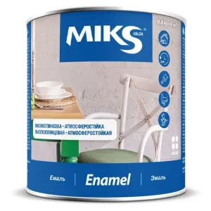 Эмаль алкидная MIKS ПФ-115 0.9кг ярко-зеленая